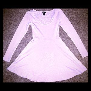 Forever 21 pink lace long sleeve dress